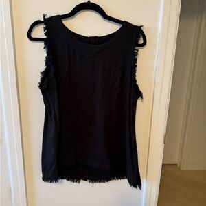 Umgee Black Sleeveless Tank Top with Textured Fabric